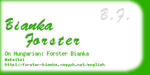 bianka forster business card
